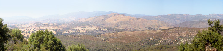 A Santa Inez hegysg vonulatai